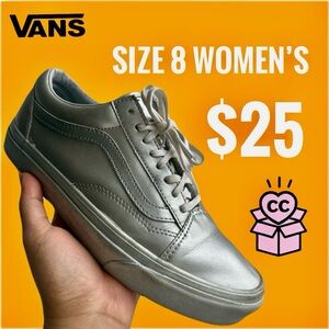 Vans Women’s Silver Low-Top Old Skool Sneaker